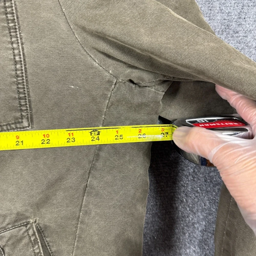 Levis Washed Sherpa Lined Olive Green Military Utility Jacket Mens 2XL